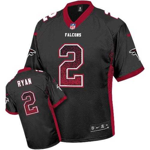 Youth Nike Atlanta Falcons #2 Matt Ryan Black Alternate Stitched NFL Elite Drift Fashion Jersey