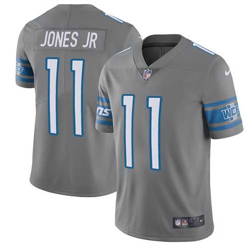 Youth Nike Detroit Lions #11 Marvin Jones Jr Gray Stitched NFL Limited Rush Jersey
