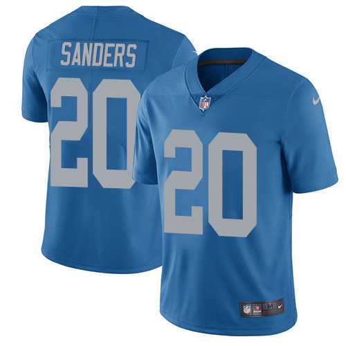 Youth Nike Detroit Lions #20 Barry Sanders Blue Throwback Stitched NFL Limited Jersey