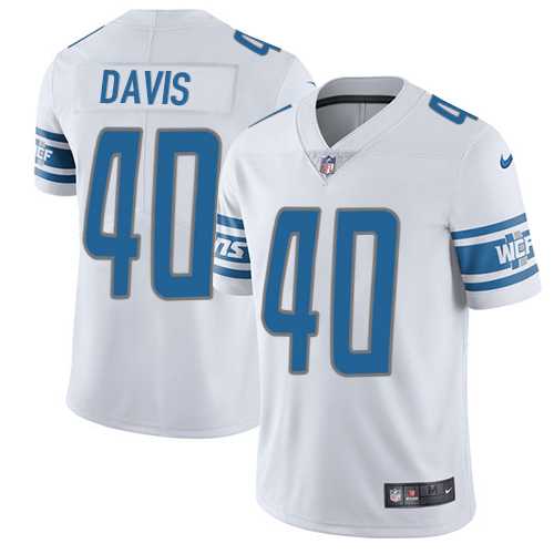 Youth Nike Detroit Lions #40 Jarrad Davis White Stitched NFL Limited Jersey