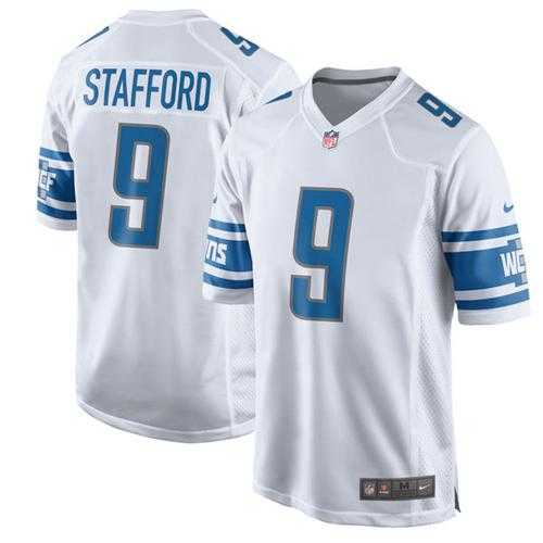 Youth Nike Detroit Lions #9 Matthew Stafford White Stitched NFL Elite Jersey