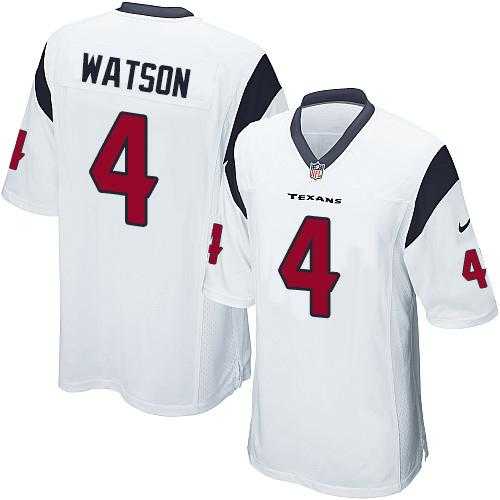Youth Nike Houston Texans #4 Deshaun Watson White Stitched NFL Elite Jersey