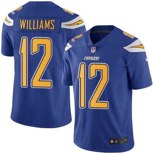 Youth Nike Los Angeles Chargers #12 Mike Williams Electric Blue Stitched NFL Limited Rush Jersey
