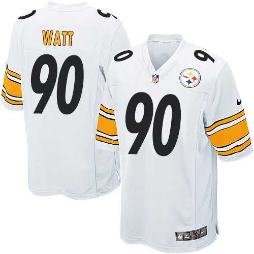 Youth Nike Pittsburgh Steelers #90 T. J. Watt White Stitched NFL Elite Jersey