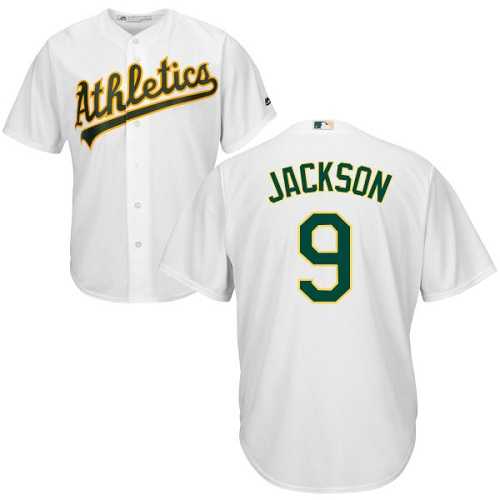 Youth Oakland Athletics #9 Reggie Jackson White Cool Base Stitched MLB Jersey
