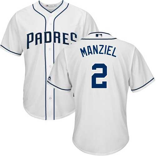 Youth San Diego Padres #2 Johnny Manziel White Cool Base Stitched MLB Jersey