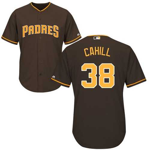 Youth San Diego Padres #38 Trevor Cahill Brown Cool Base Stitched MLB Jersey