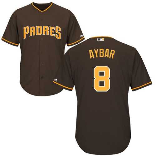 Youth San Diego Padres #8 Erick Aybar Brown Cool Base Stitched MLB Jersey