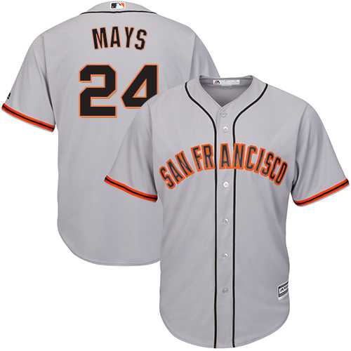 Youth San Francisco Giants #24 Willie Mays Grey Road Cool Base Stitched MLB Jersey
