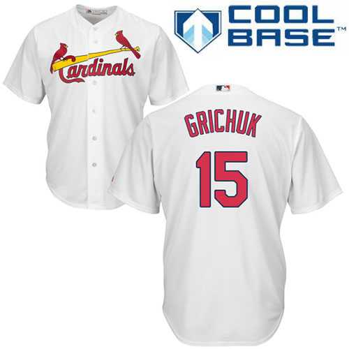 Youth St.Louis Cardinals #15 Randal Grichuk White Cool Base Stitched MLB Jersey