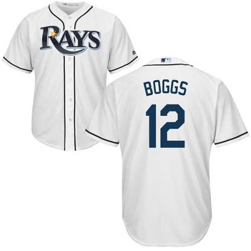 Youth Tampa Bay Rays #12 Wade Boggs White Cool Base Stitched MLB Jersey