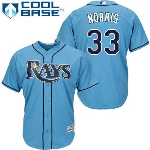 Youth Tampa Bay Rays #33 Derek Norris Light Blue Cool Base Stitched MLB Jersey