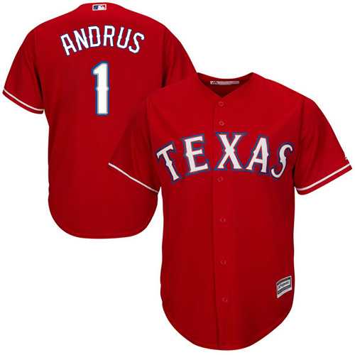 Youth Texas Rangers #1 Elvis Andrus Red Cool Base Stitched MLB Jersey