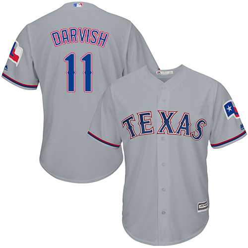 Youth Texas Rangers #11 Yu Darvish Grey Cool Base Stitched MLB Jersey