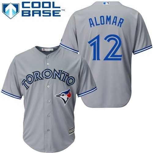 Youth Toronto Blue Jays #12 Roberto Alomar Grey Cool Base Stitched MLB Jersey