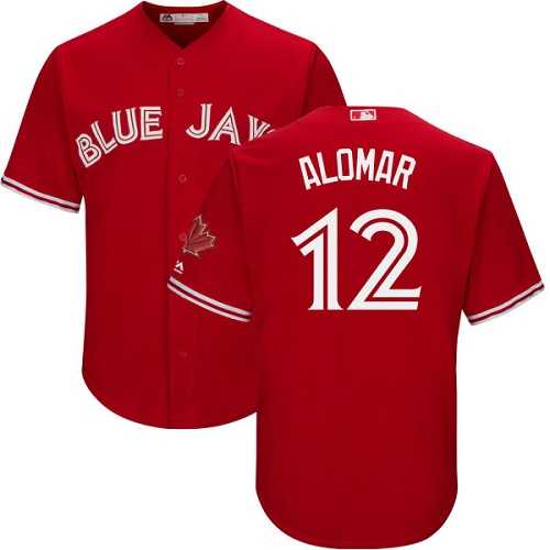 Youth Toronto Blue Jays #12 Roberto Alomar Red Cool Base Canada Day Stitched MLB Jersey