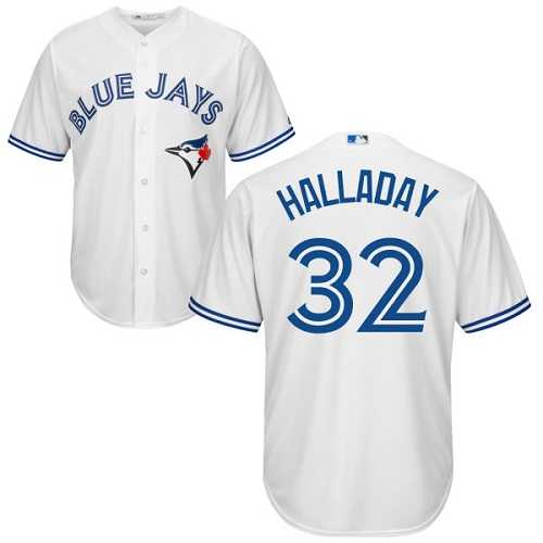 Youth Toronto Blue Jays #32 Roy Halladay White Cool Base Stitched MLB Jersey