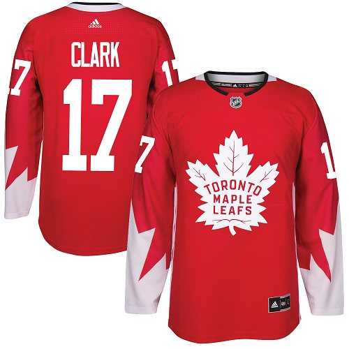 Youth Toronto Maple Leafs #17 Wendel Clark Red Alternate Stitched NHL Jersey