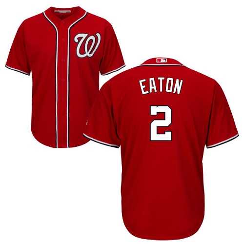 Youth Washington Nationals #2 Adam Eaton Red Cool Base Stitched MLB Jersey