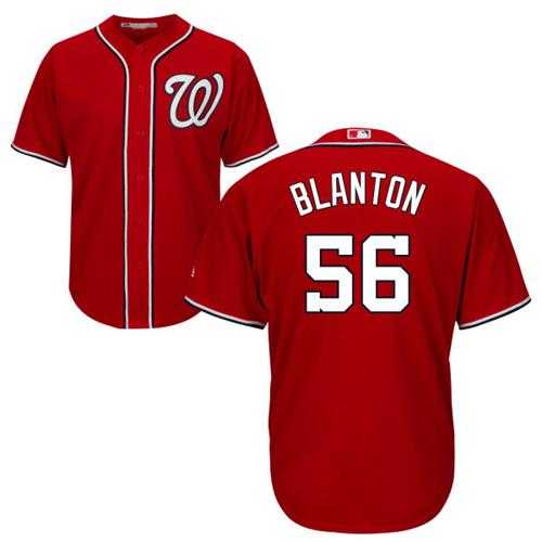 Youth Washington Nationals #56 Joe Blanton Red Cool Base Stitched MLB Jersey