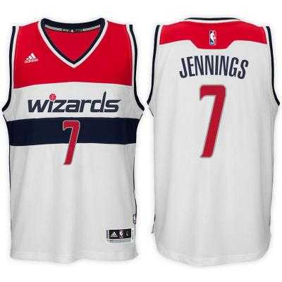 adidas Washington Wizards #7 Brandon Jennings White Swingman Home Jersey
