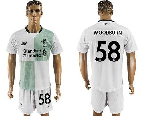 Liverpool #58 Woodburn Away Soccer Club Jersey