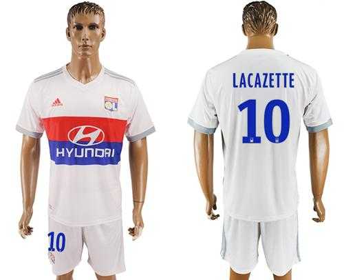 Lyon #10 Lacazette Home Soccer Club Jersey