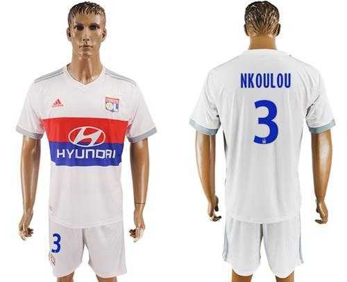 Lyon #3 Nkoulou Home Soccer Club Jersey