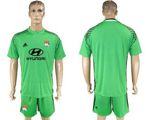 Lyon Blank Green Goalkeeper Soccer Club Jersey