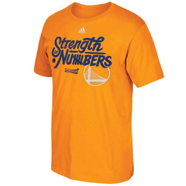 Men's Golden State Warriors Gold On Court 2016 NBA Playoffs Team Phrase T-Shirt