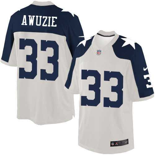 Men's Nike Dallas Cowboys #33 Chidobe Awuzie White Limited Throwback Alternate Jersey