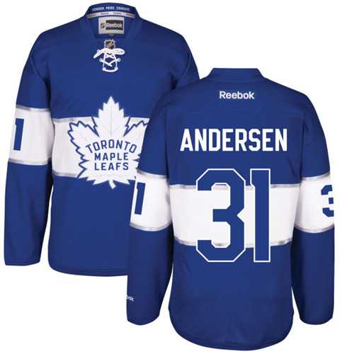 Men's Toronto Maple Leafs #31 Frederik Andersen Blue 2017 Centennial Classic Stitched NHL Jersey