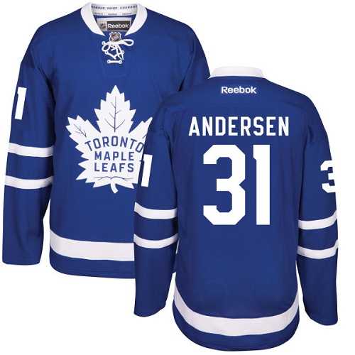 Men's Toronto Maple Leafs #31 Frederik Andersen Royal Blue Home NHL Jersey