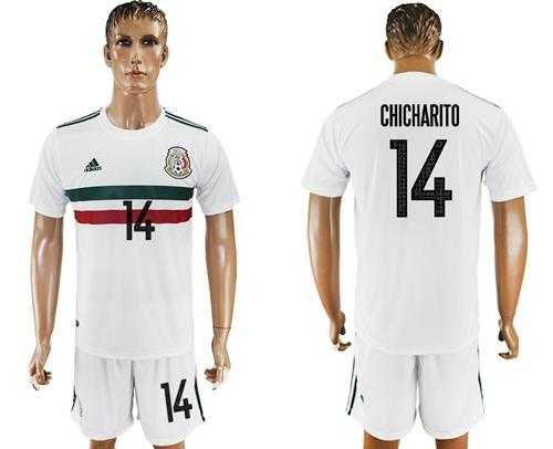 Mexico #14 Chicharito Away Soccer Country Jersey