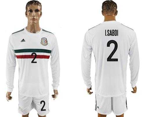 Mexico #2 I.Sabdi Away Long Sleeves Soccer Country Jersey