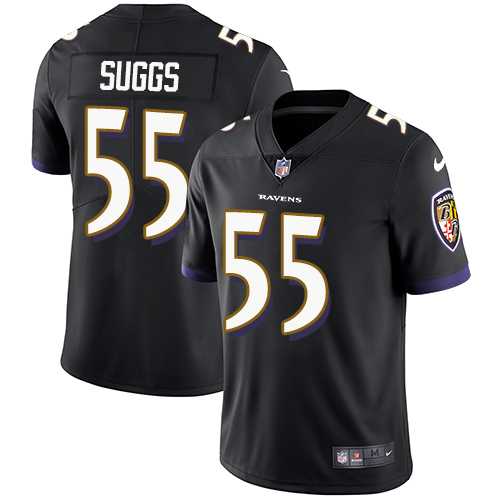 Nike Baltimore Ravens #55 Terrell Suggs Black Alternate Men's Stitched NFL Vapor Untouchable Limited Jersey