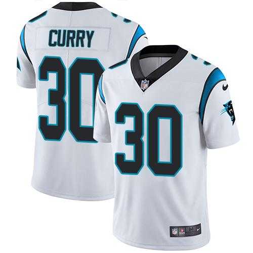 Nike Carolina Panthers #30 Stephen Curry White Men's Stitched NFL Vapor Untouchable Limited Jersey