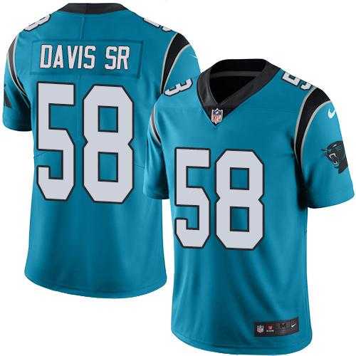 Nike Carolina Panthers #58 Thomas Davis Sr Blue Alternate Men's Stitched NFL Vapor Untouchable Limited Jersey