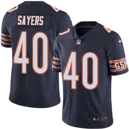 Nike Chicago Bears #40 Gale Sayers Navy Blue Team Color Men's Stitched NFL Vapor Untouchable Limited Jersey