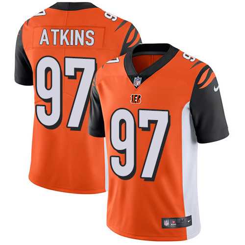 Nike Cincinnati Bengals #97 Geno Atkins Orange Alternate Men's Stitched NFL Vapor Untouchable Limited Jersey