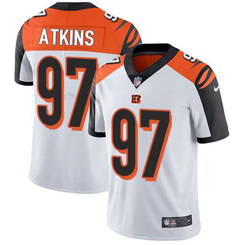 Nike Cincinnati Bengals #97 Geno Atkins White Men's Stitched NFL Vapor Untouchable Limited Jersey