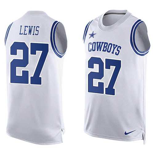 Nike Dallas Cowboys #27 Jourdan Lewis White Men's Stitched NFL Limited Tank Top Jersey