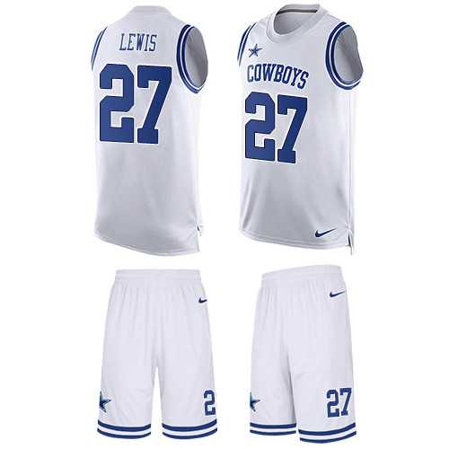 Nike Dallas Cowboys #27 Jourdan Lewis White Men's Stitched NFL Limited Tank Top Suit Jersey