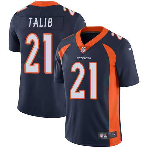 Nike Denver Broncos #21 Aqib Talib Navy Blue Alternate Men's Stitched NFL Vapor Untouchable Limited Jersey