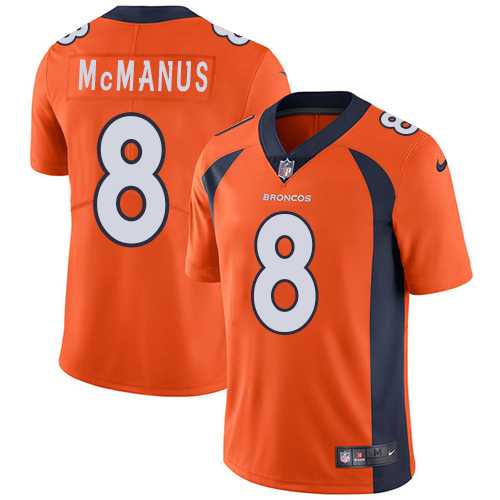 Nike Denver Broncos #8 Brandon McManus Orange Team Color Men's Stitched NFL Vapor Untouchable Limited Jersey