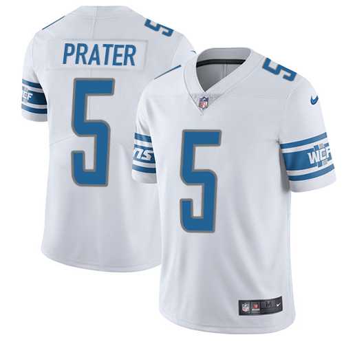 Nike Detroit Lions #5 Matt Prater White Men's Stitched NFL Vapor Untouchable Limited Jersey