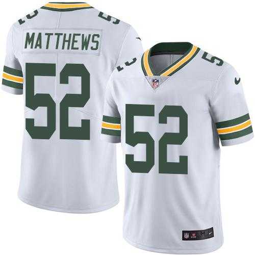 Nike Green Bay Packers #52 Clay Matthews White Men's Stitched NFL Vapor Untouchable Limited Jersey