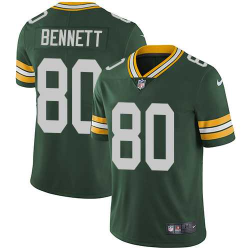 Nike Green Bay Packers #80 Martellus Bennett Green Team Color Men's Stitched NFL Vapor Untouchable Limited Jersey