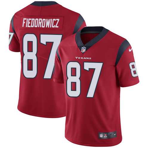 Nike Houston Texans #87 C.J. Fiedorowicz Red Alternate Men's Stitched NFL Vapor Untouchable Limited Jersey