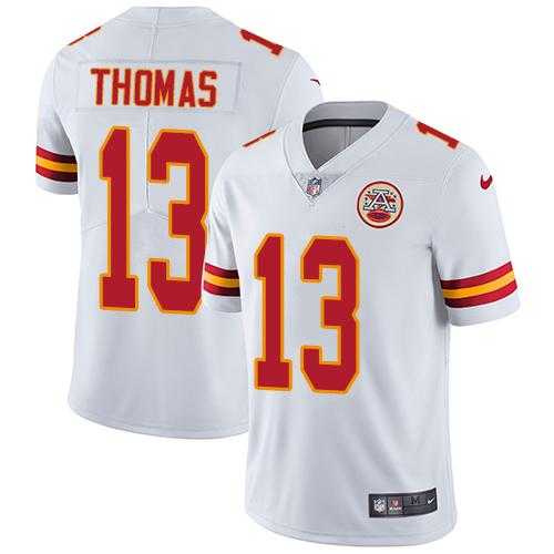 Nike Kansas City Chiefs #13 De'Anthony Thomas White Men's Stitched NFL Vapor Untouchable Limited Jersey